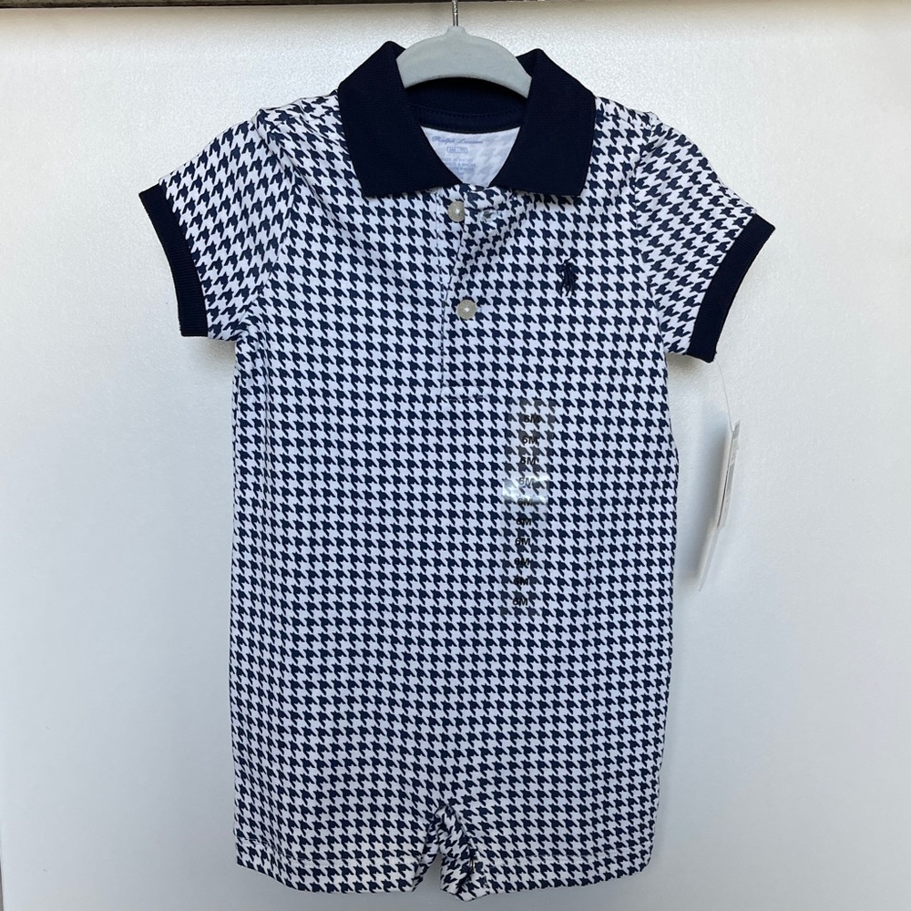 New! ❤️6M Polo Ralph Lauren Shortall onesie romper